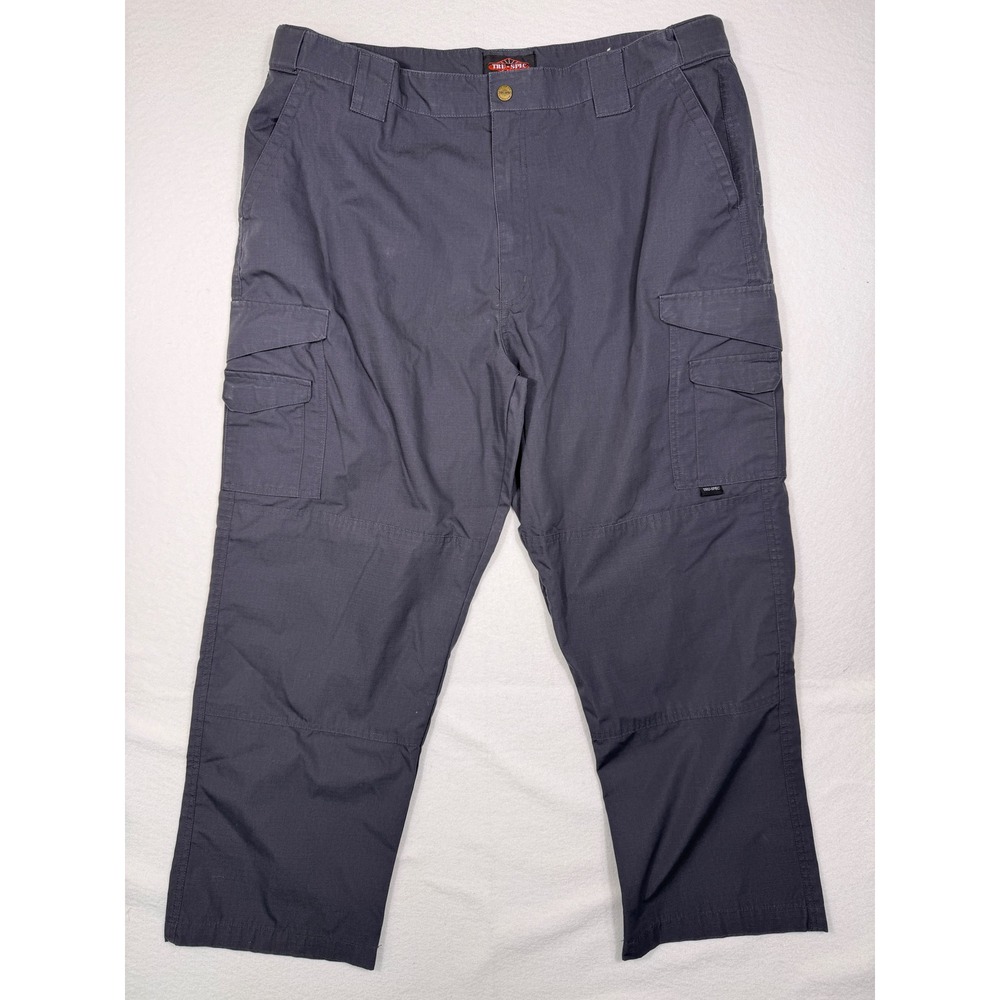 TRU-SPEC Tactical Cargo Pants Mens 42x30 Charcoal Gray Ripstop Workwear 24-7‎